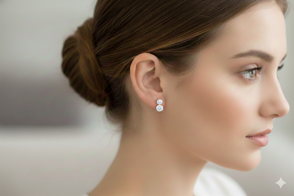 Double stud earrings