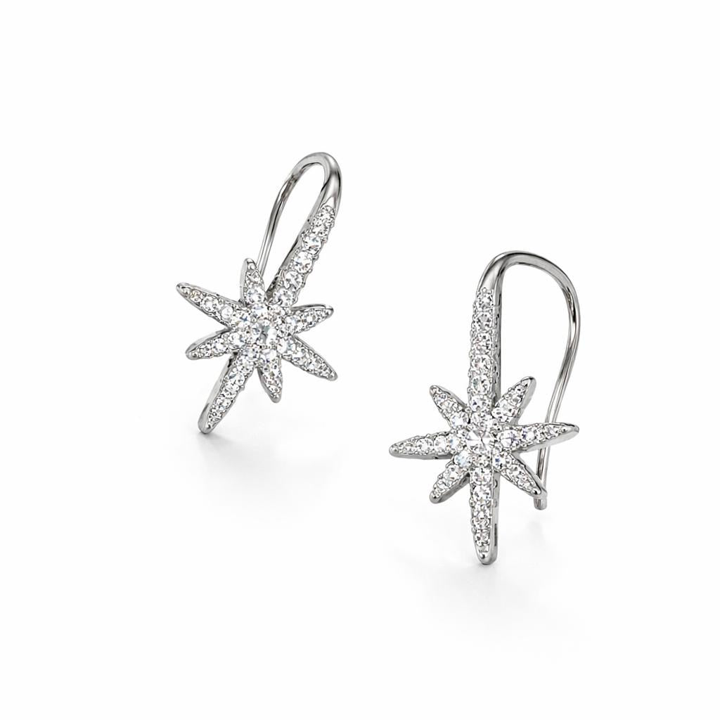 Shiny Star Drop Earrings