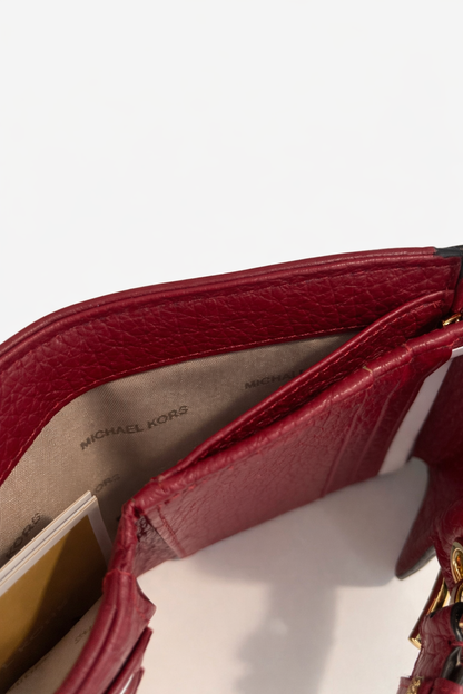 Michael Kors Cooper Cherry Md Carryall Leather Wallet