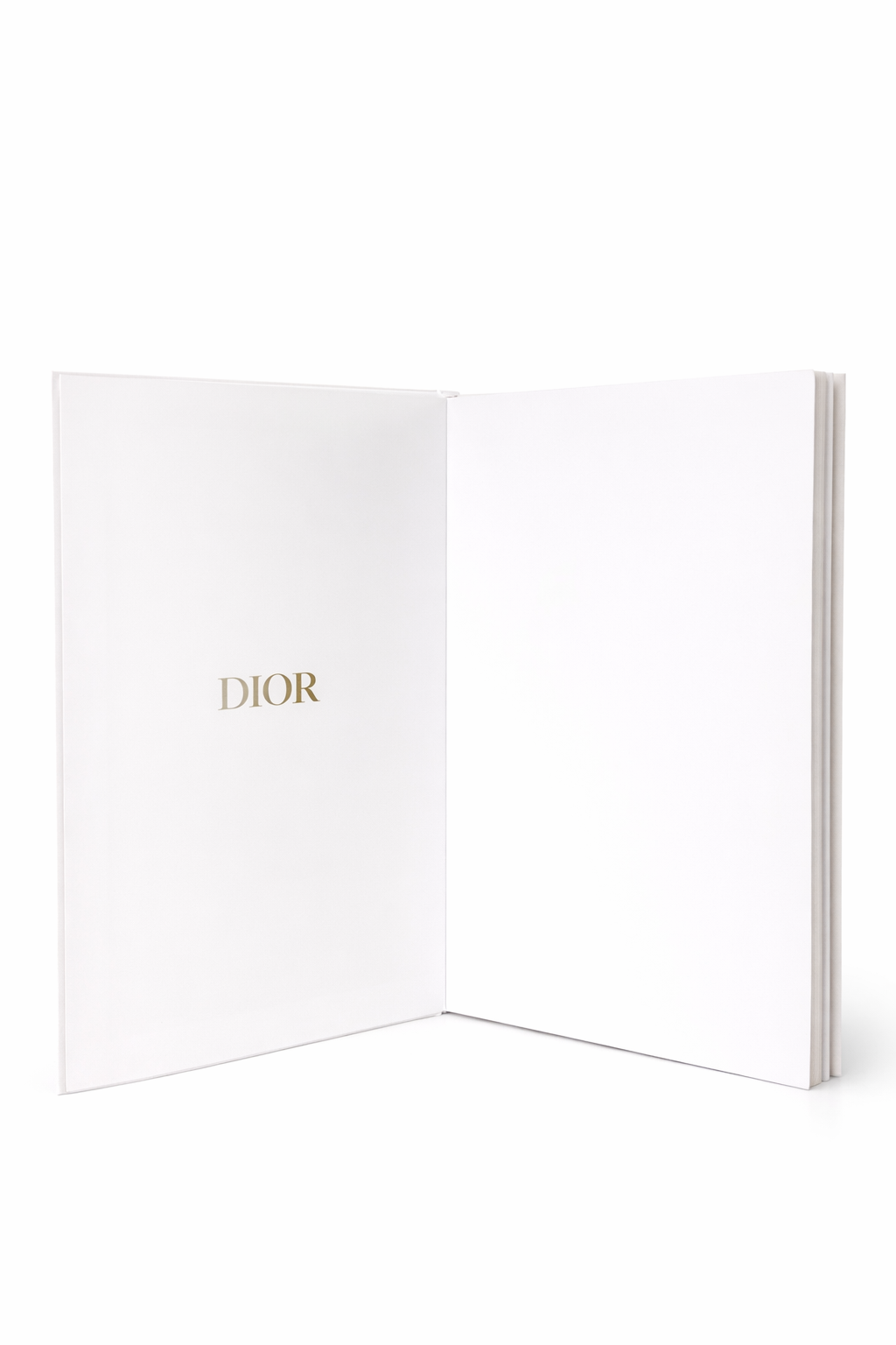 Dior White embossed notebook with the word J'adore