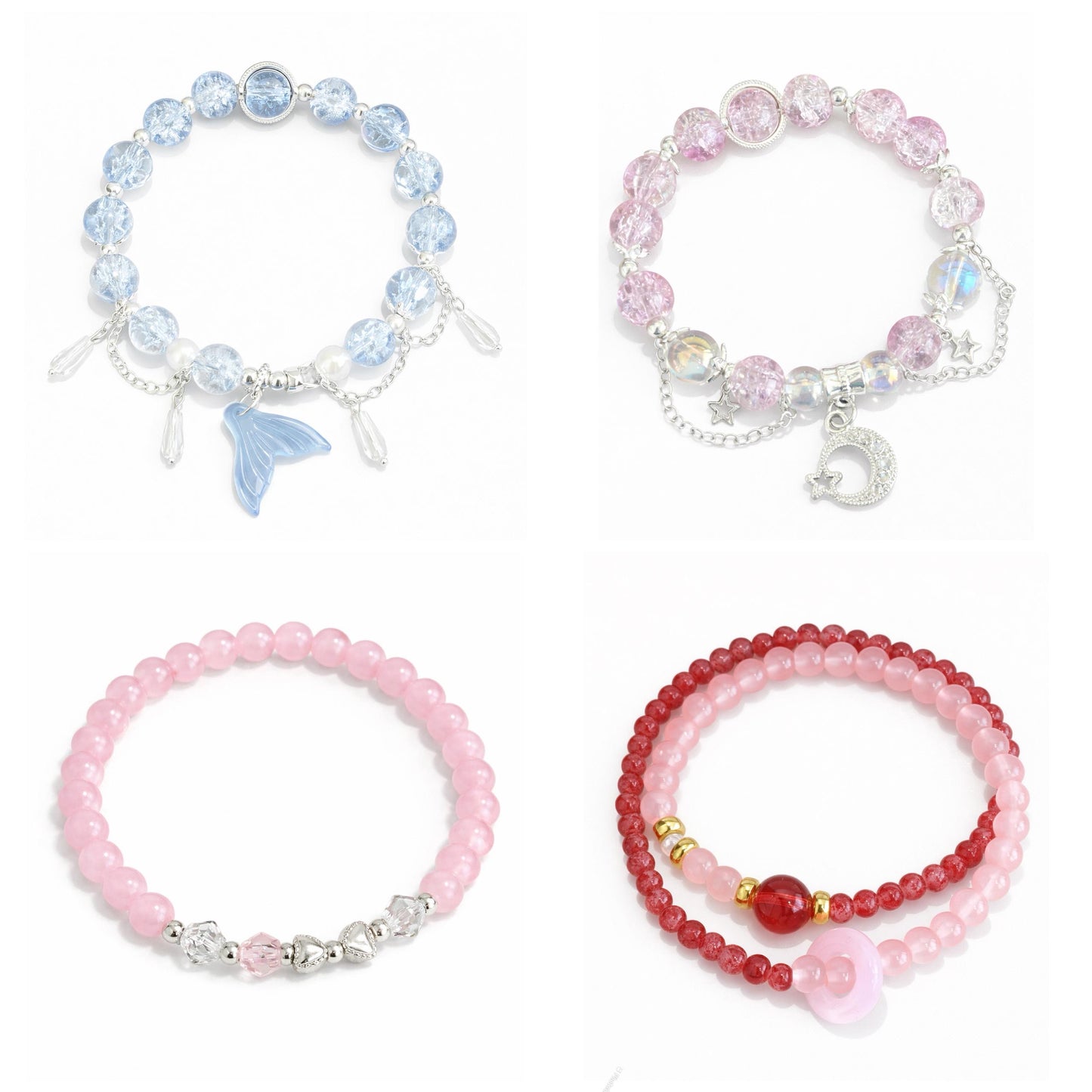 Lucky Spoon -Crystal-Style Bead Bracelet