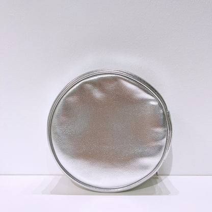 Dior Beauty Round Zipped Silver Pouch
