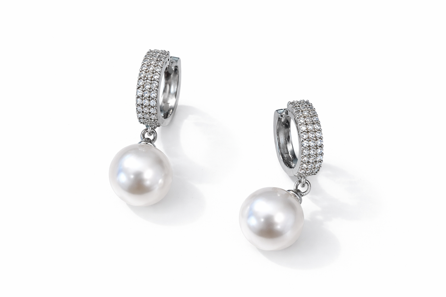 Pearl pendant ring earrings