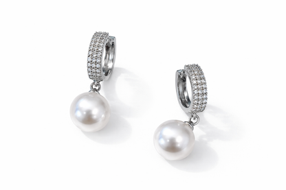 Pearl pendant ring earrings