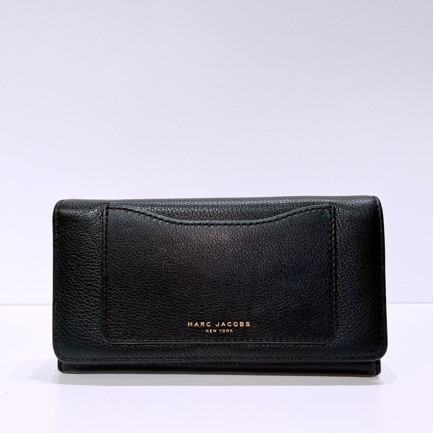 Marc Jacobs Black Leather Continental Flap Wallet
