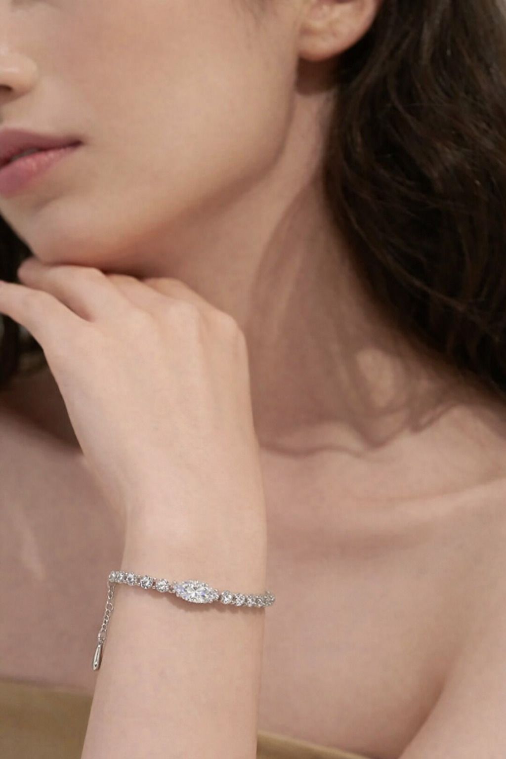 Silver tennis bracelet