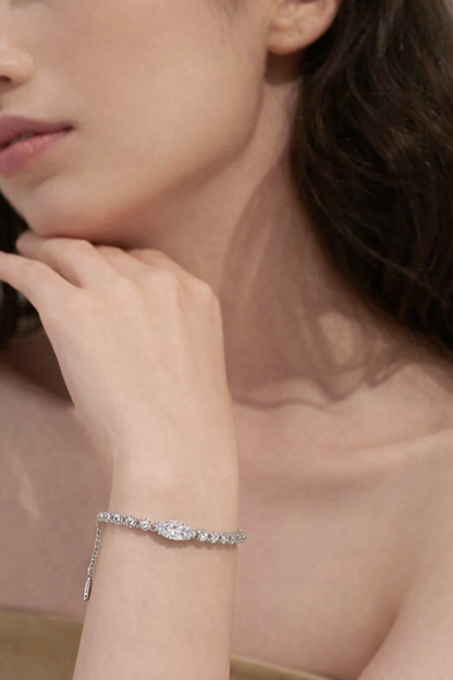Silver tennis bracelet