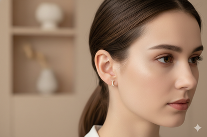 I”Rose Gold earrings