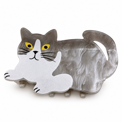Cartoon cat and dog-shaped acetate hair claws