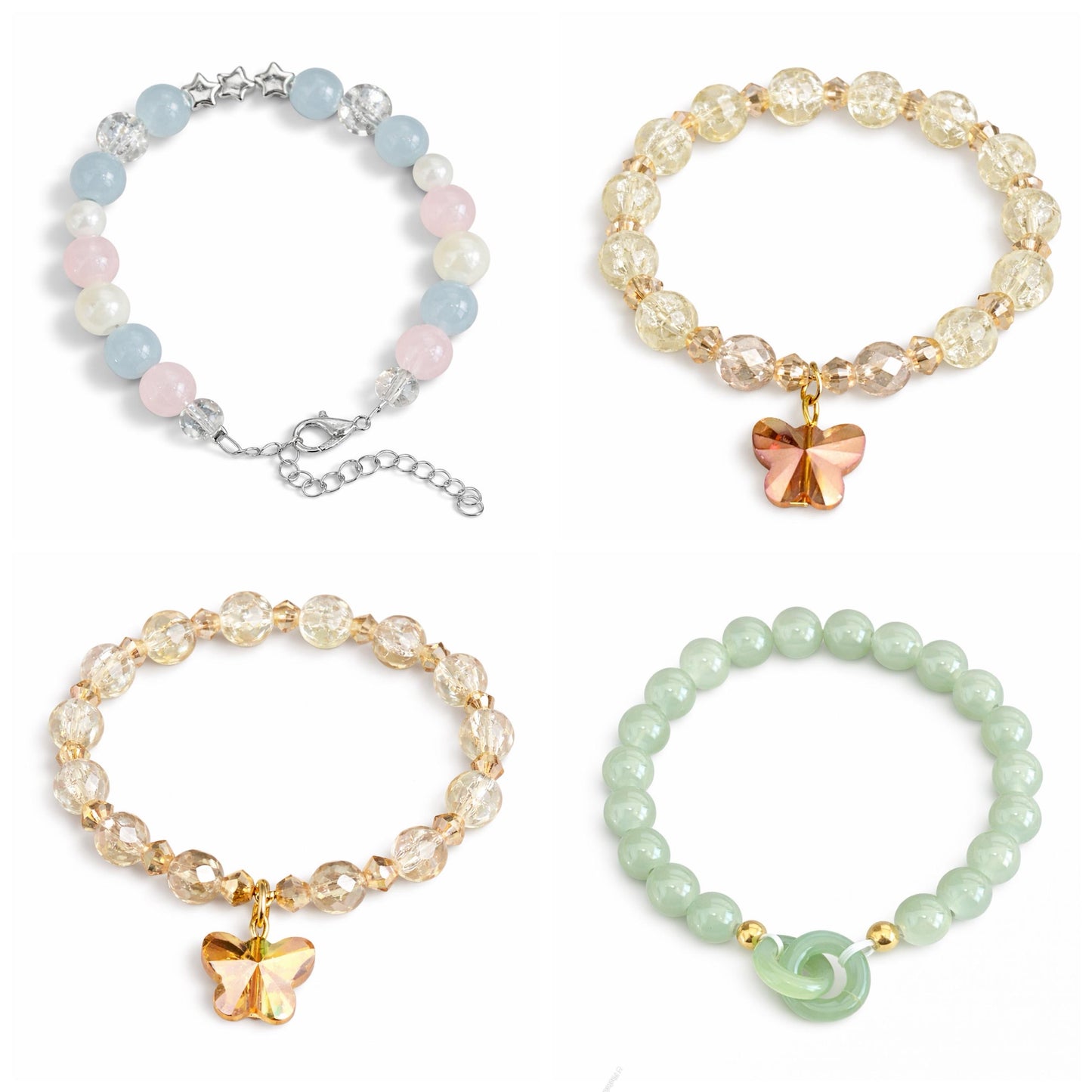 Lucky Spoon -Crystal-Style Bead Bracelet