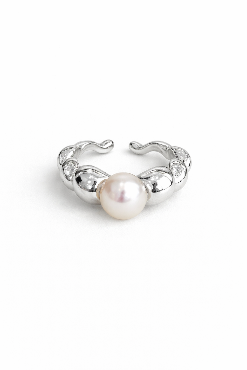 Open pearl ring