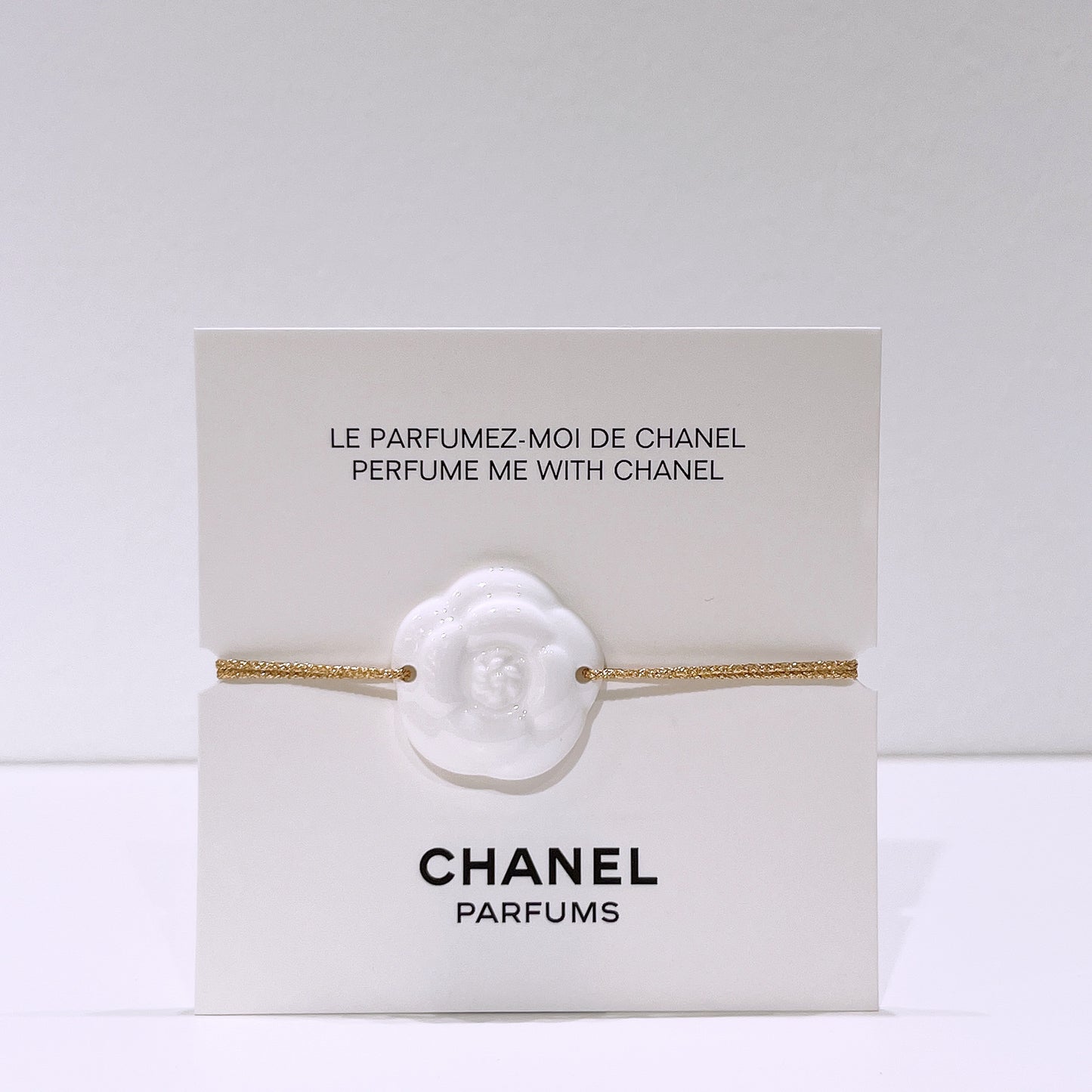 Chanel Beauty White Camellia Ceramic Bracelet Adjustable Camelia