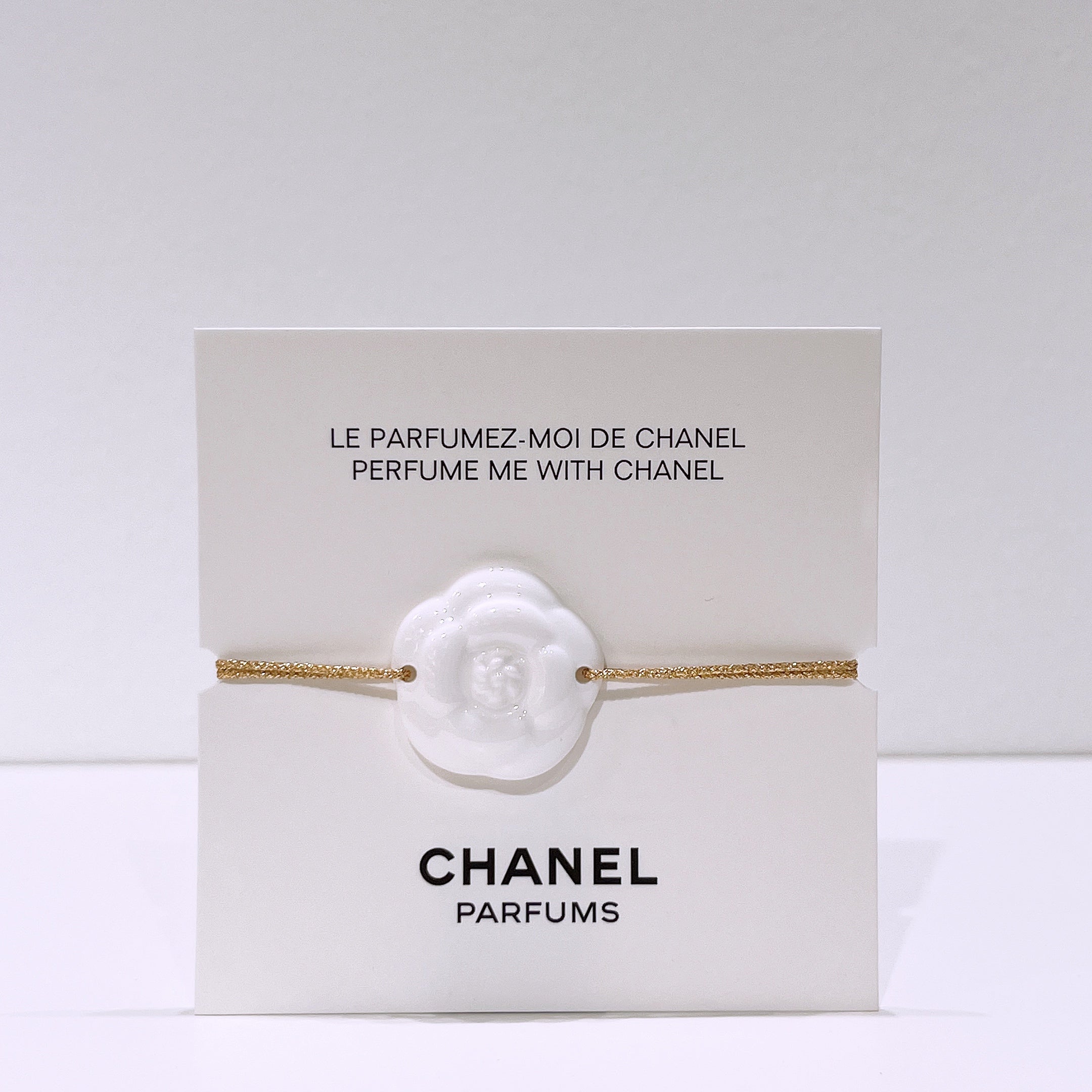Chanel Beauty White Camellia Ceramic Bracelet Adjustable Camelia