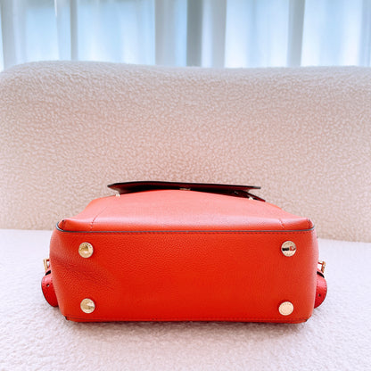 Michael Kors MK Hayes Medium Leather Backpack orange