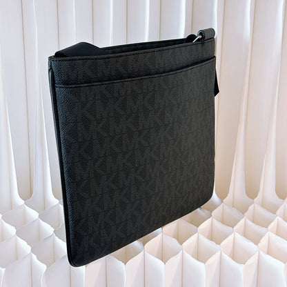 Michael Kors MK Jet Set Medium Flat Crossbody Bag NWT Black