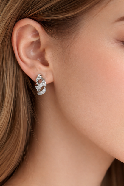 Intertwined earrings
