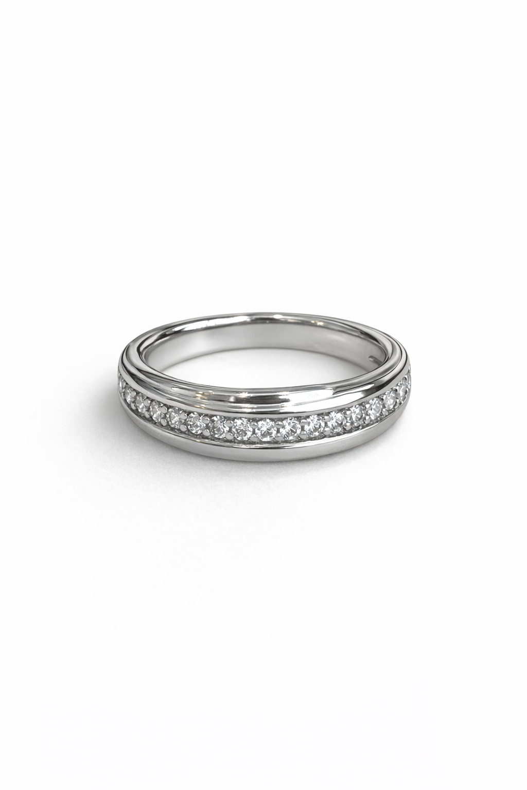 Channel-set diamond eternity ring