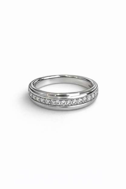 Channel-set diamond eternity ring