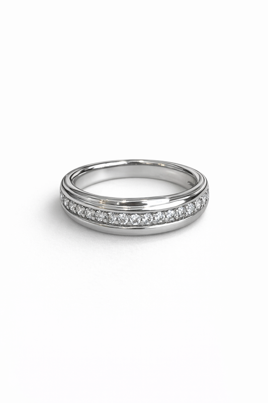 Channel-set diamond eternity ring