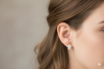 Rabbit-shaped earrings