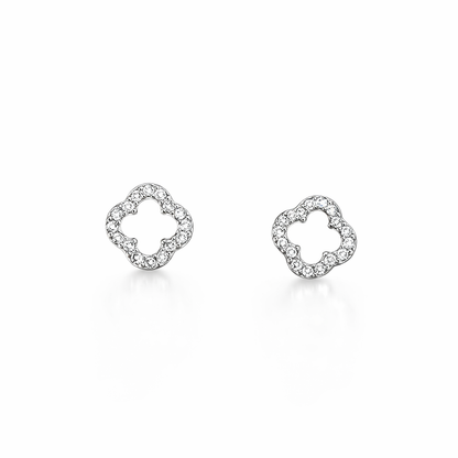 Clover Diamond Stud Earrings
