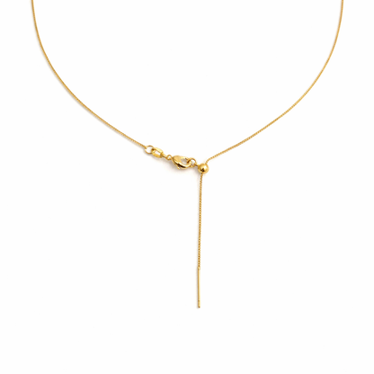 Golden small square beaded necklace