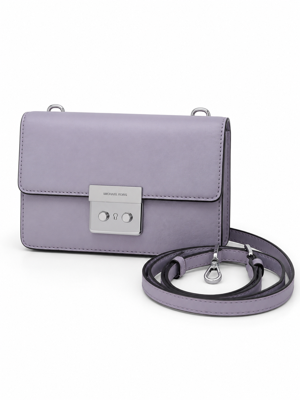 Michael Kors Sloan Flap Small Gusset Leather Crossbody in Lilac