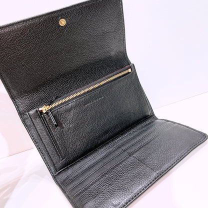 Marc Jacobs Black Leather Continental Flap Wallet