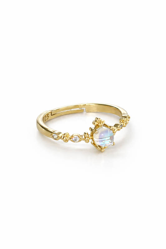 Golden moonstone ring