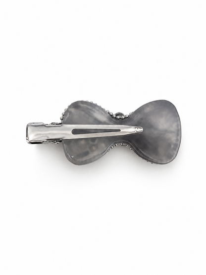 Luxury Tweed-Style Rhinestone Hair Clips