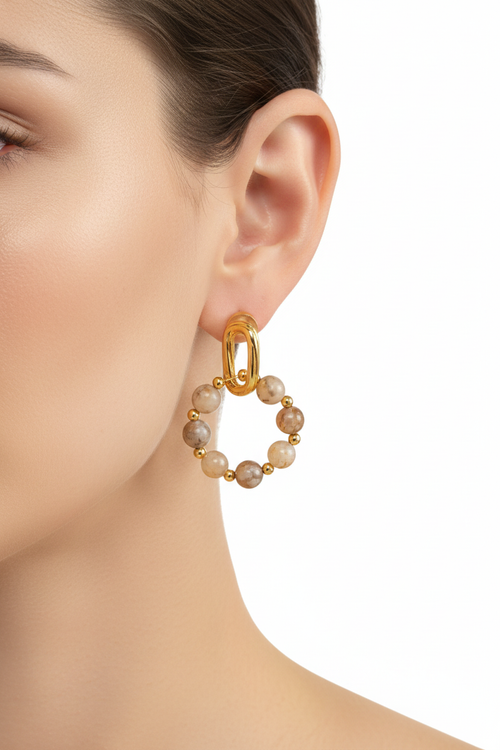 Minimalist Gilded Marble Drops