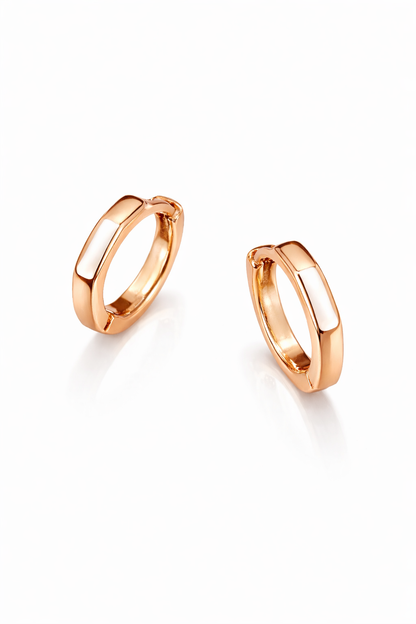 Hexagon Huggie Hoop Earrings
