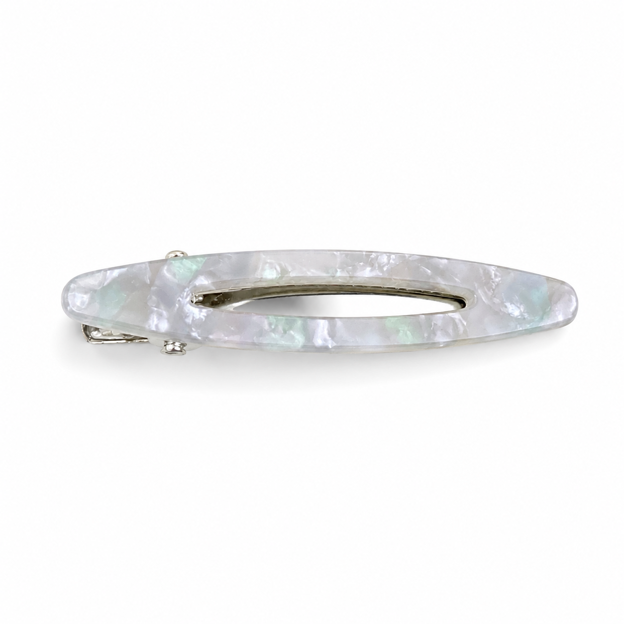 French Acetate Hollow Oval Hair Clips