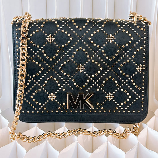 Michael Kors Istanbul Black and Gold Bag