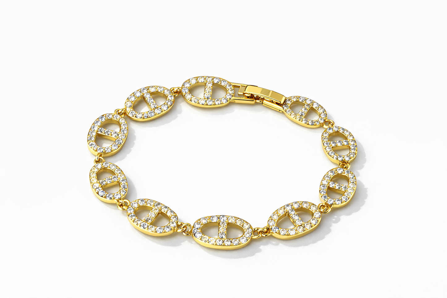 Anchor chain ring bracelet