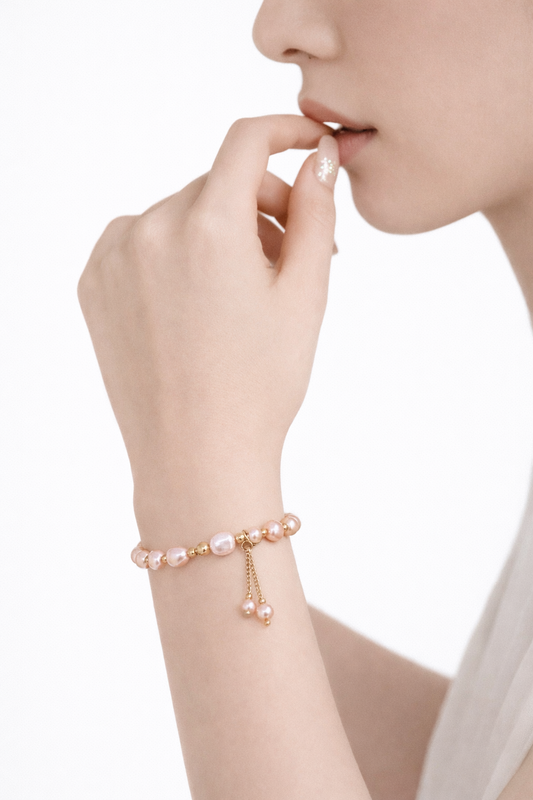 Pink Baroque Freshwater Pearl Bracelet