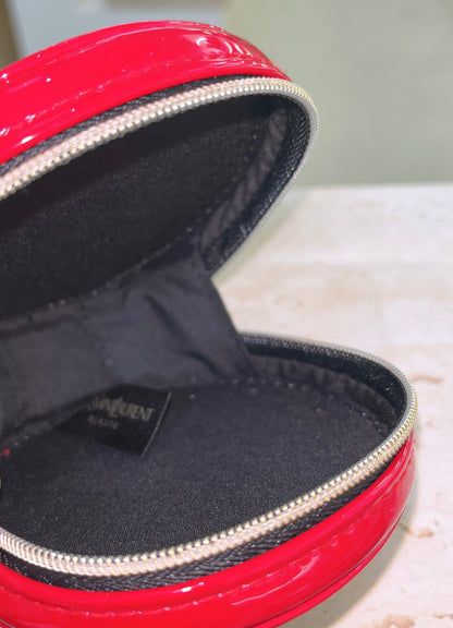 Ysl Patent Leather Small Round Coin Purse