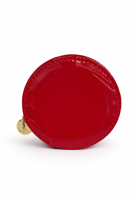Ysl Patent Leather Small Round Coin Purse