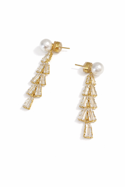 Baguette Dangling Earrings