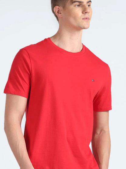 Tommy Hilfiger Cotton Short Sleeves Round Neck T-shirt Red