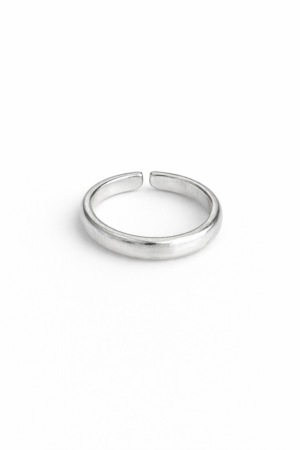 Open silver ring