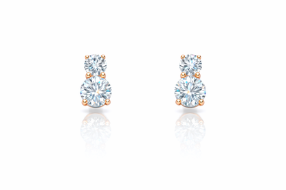 Double stud earrings
