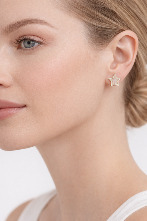 Star-shaped earrings