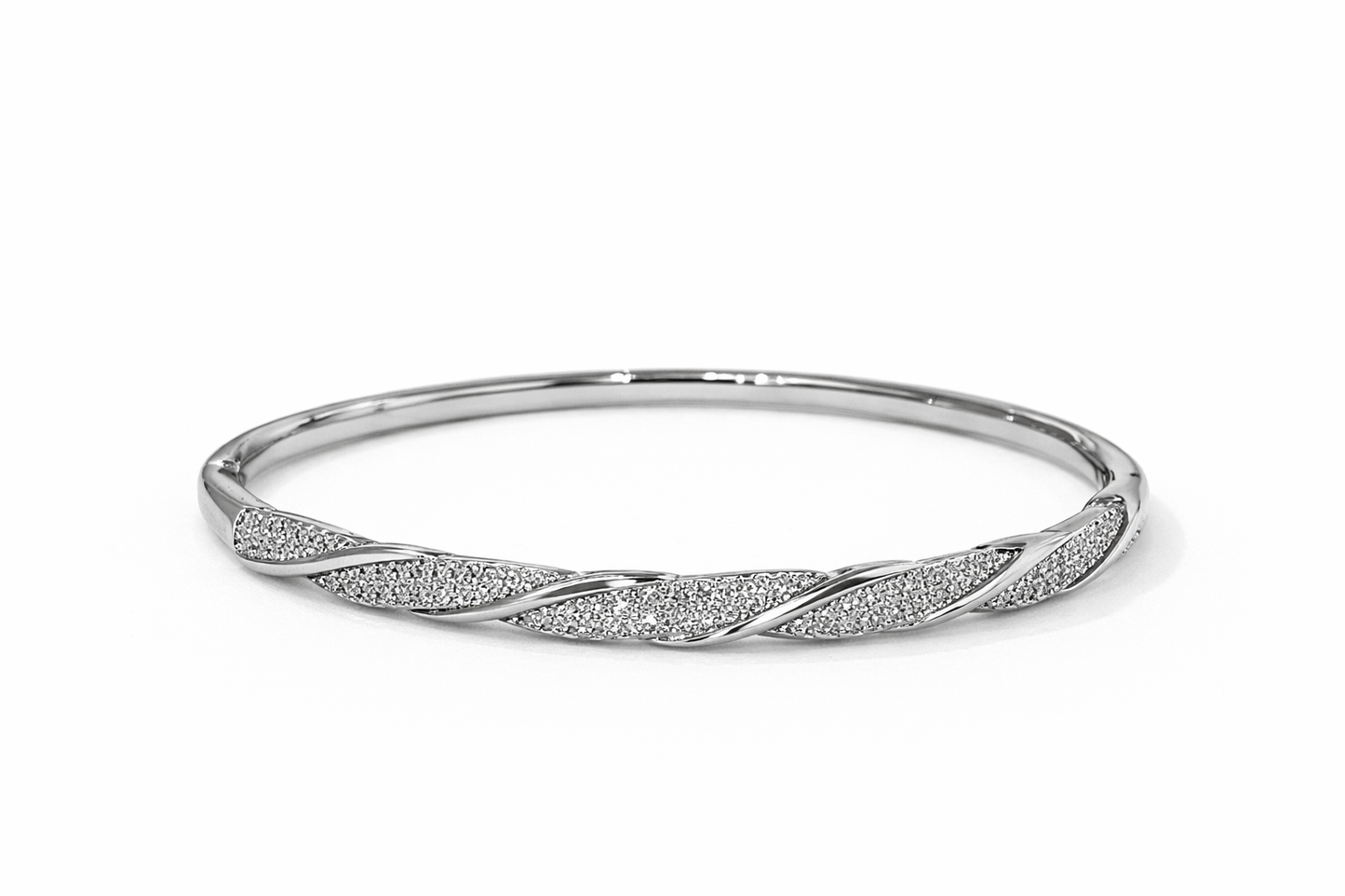 Twisted diamond bracelet