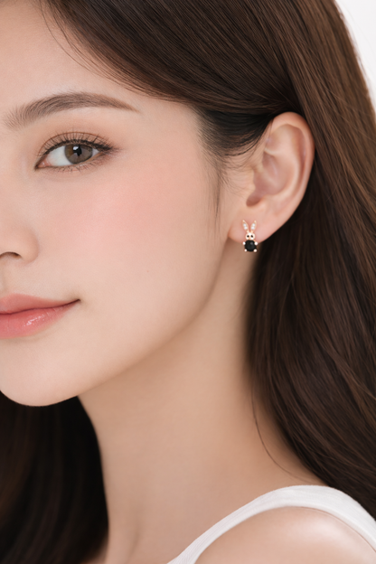 Golden rabbit earrings
