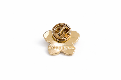 Burberry White enamel flower brooch