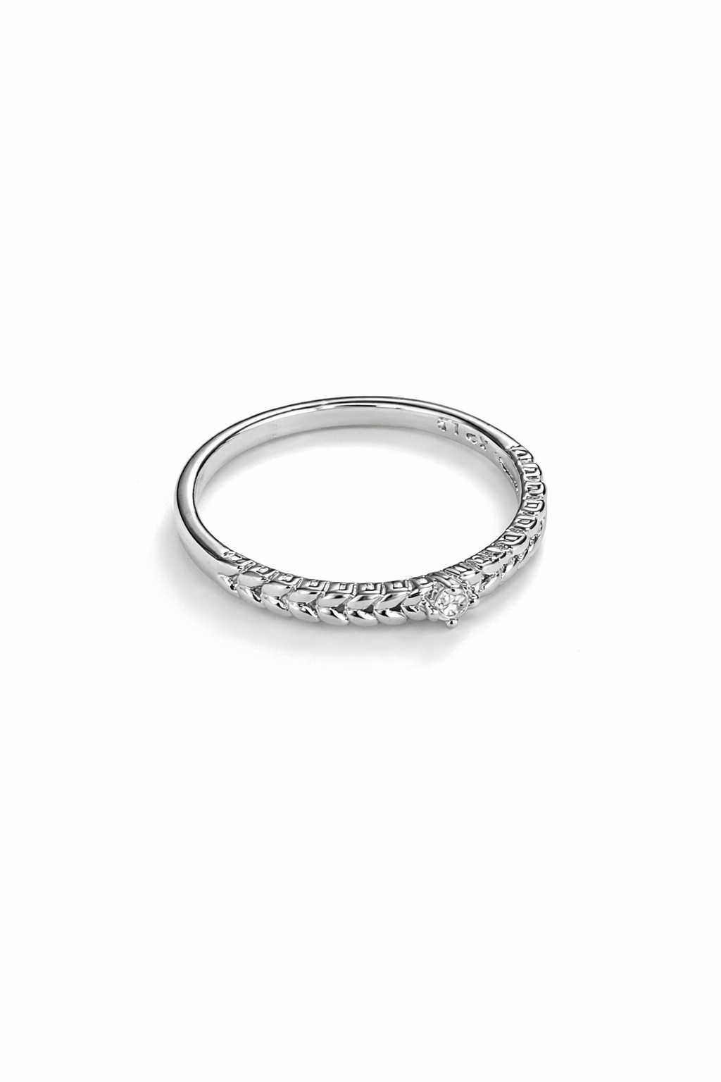 Sterling silver ring with woven design