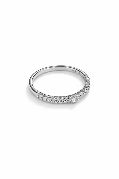 Sterling silver ring with woven design