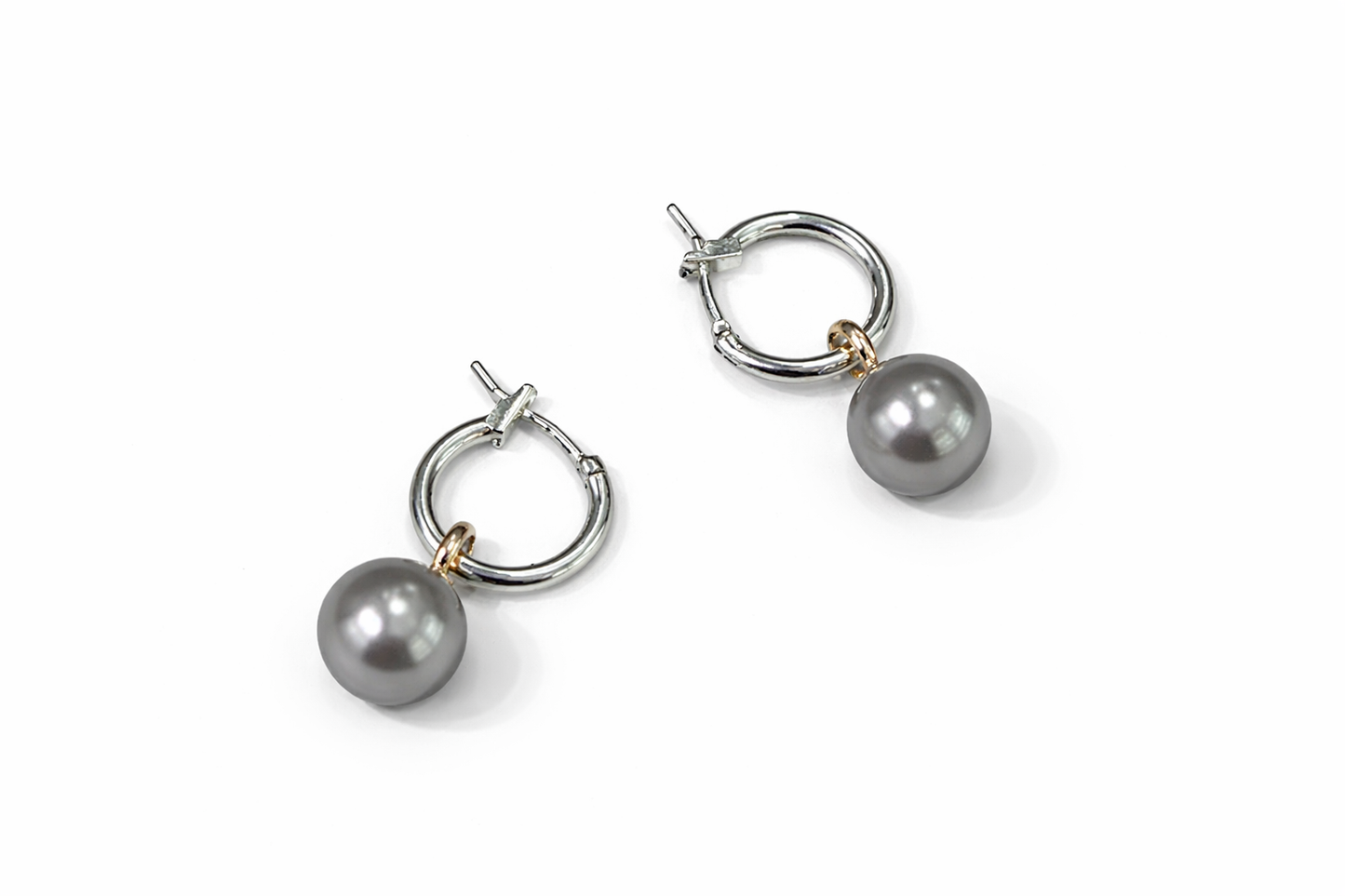 Elegant Pearl Hoop Earrings