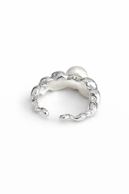 Open pearl ring